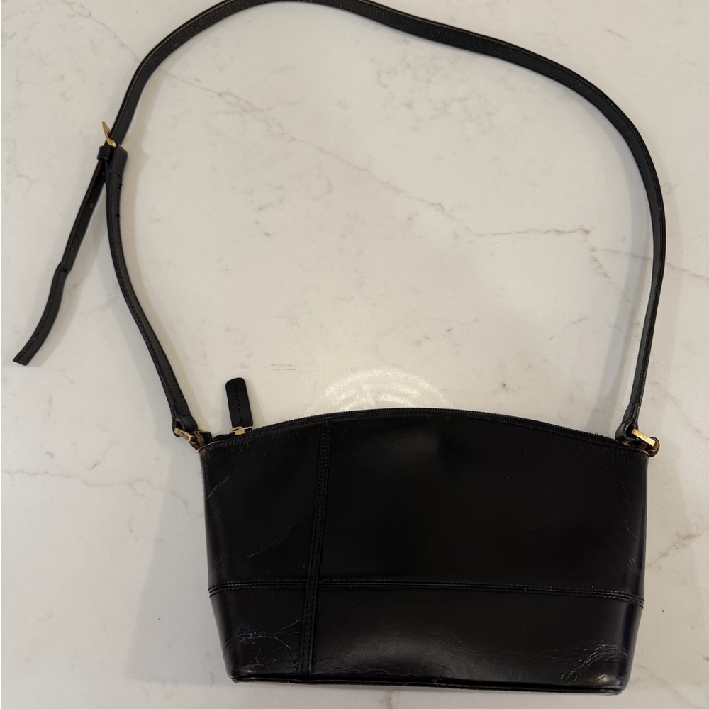 Etienne Aigner Black Leather Shoulder Bag
